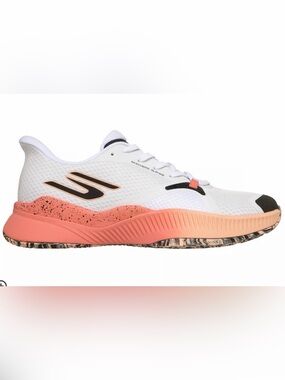 Skechers Women’s State Champ Tennis Shoe White & Coral Size 9.5